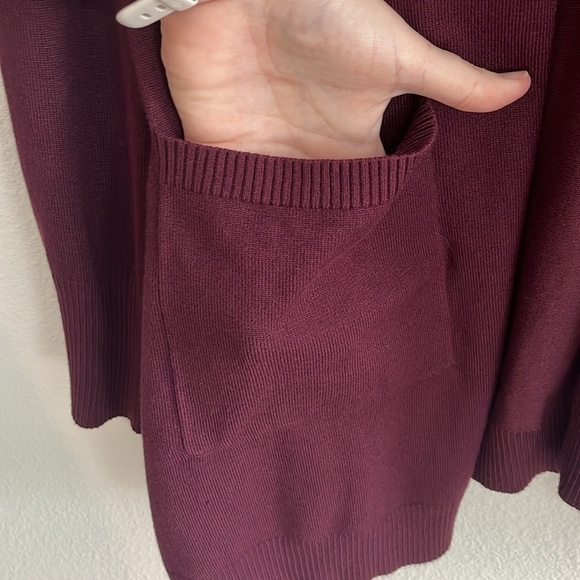 Cato NWT Elderberry Lightweight Open Knit Cardigan 26/28 | Lagenlook Minimalist - Picture 4 of 7